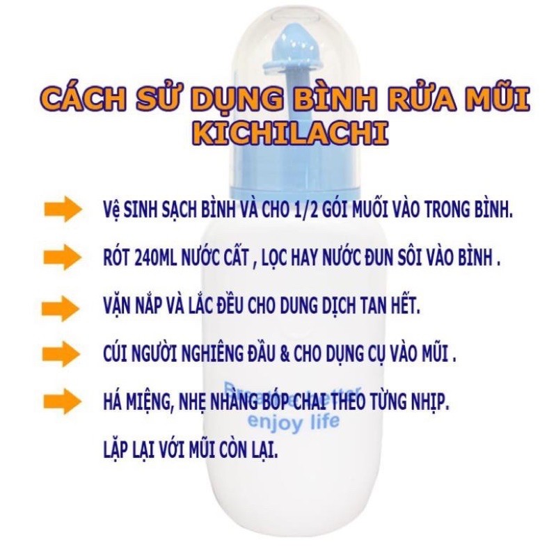 Bộ Rửa Mũi Sạch Sâu (Bình rửa+bình xịt+muối)