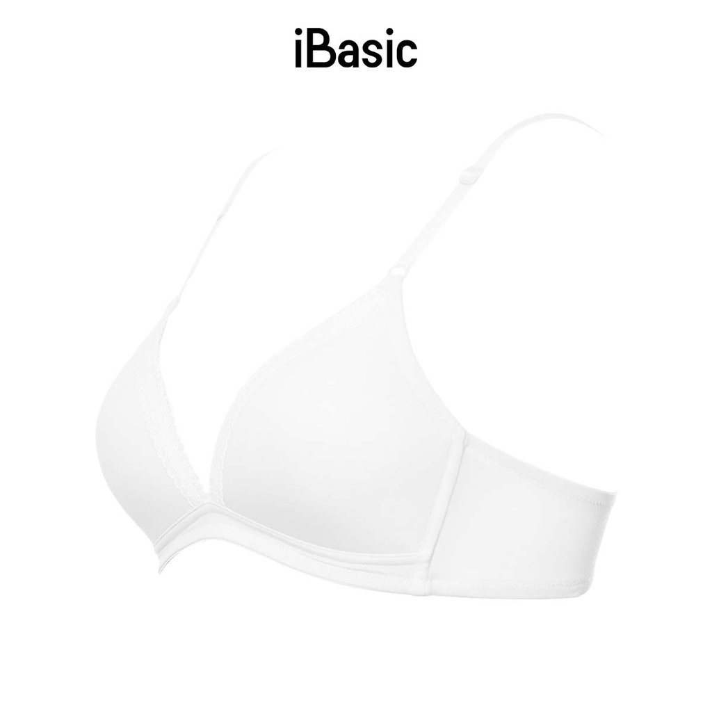 Áo ngực học sinh không gọng mút mỏng phối ren iBasic BRAT022