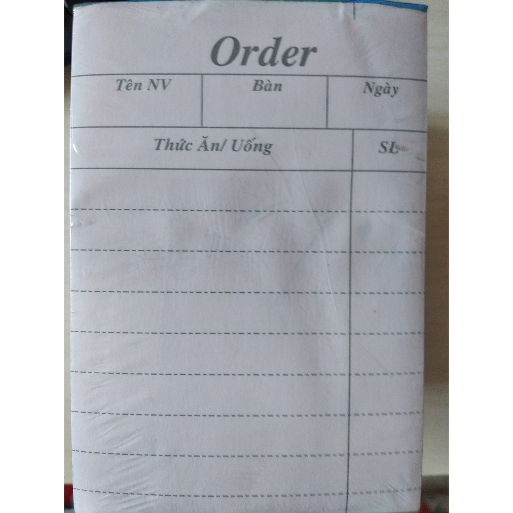 Combo 10 quyển order thức ăn (7x10cm)