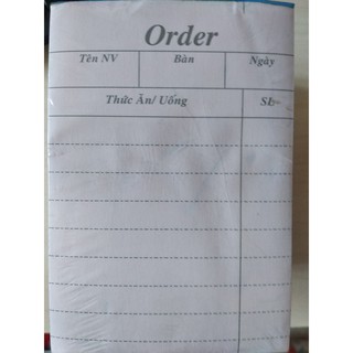 Combo 10 quyển order thức ăn (7x10cm)