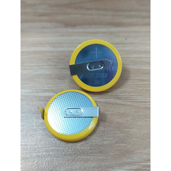 Pin nồi cơm điện CR2032 3V hai chấu thẳng  có chân hàn