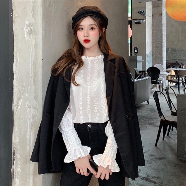 Áo Sơ Mi Dài Tay Ulzzang Style Có Size Lớn