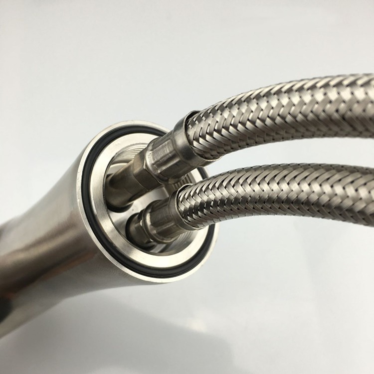 Vòi rửa chén bát nóng lạnh cắm chậu chất liệu inox 304 nguyên khối mã QH-CF026 - Bảo hành 03 năm trên toàn quốc