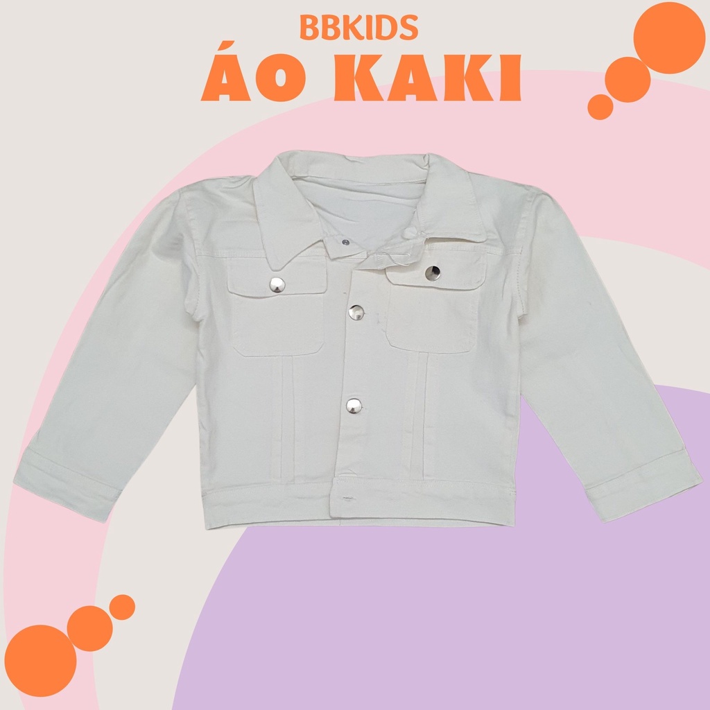 Áo Kaki Trắng Cho Bé Trai Bé Gái Từ 15kg Đến 23kg BBKIDS