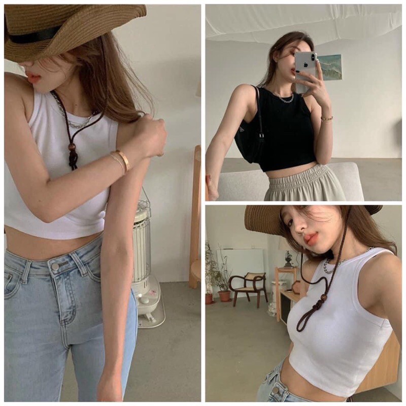 Áo kiểu ba lỗ croptop cá tính