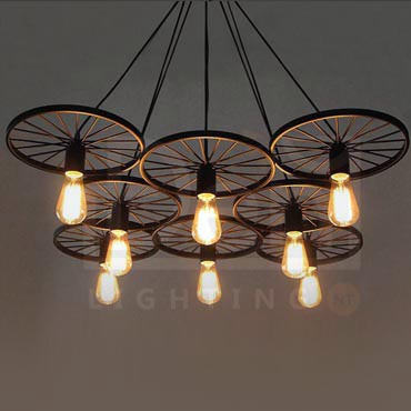 ĐÈN THẢ TRANG TRÍ VĂN PHÒNG,PHÒNG KHÁCH,PHÒNG NGỦ,BÀN ĂN,SHOP QUẦN ÁO HÌNH BÁNH XE KÈM BÓNG YJP-16