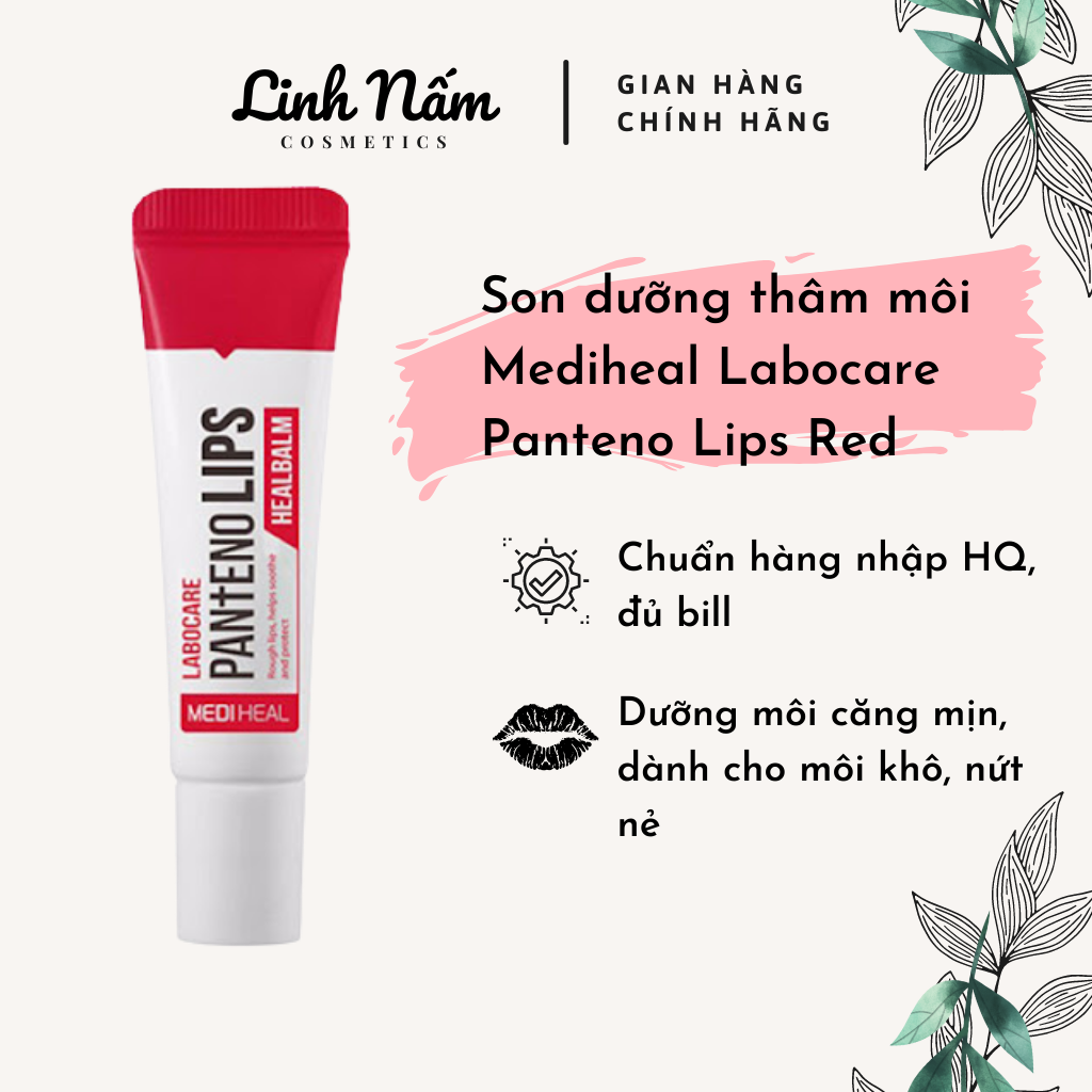 Son Dưỡng Thâm Môi Mediheal Labocare Panteno Lips - Dưỡng Môi Siêu Hiệu Quả - 2 màu : Xanh, Đỏ