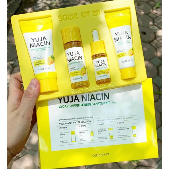 SET DƯỠNG TRẮNG YUJA NIACIN 30DAYS BRIGHTENING STARTED KIT (4MÓN)