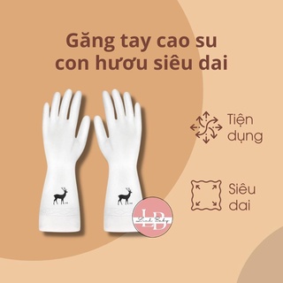 Găng tay cao su con hươu siêu dai siêu bền tiện dụng cho các chị em nội trợ (MS02)