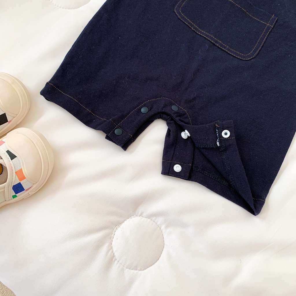 Bộ áo liền quần cotton tay ngắn đáng yêu thời trang dành cho trẻ em