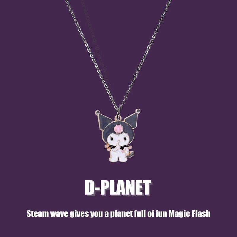 Ins Sweet Cool Punk Necklace Men's And Women's Trendy Personalized Cartoon Clow m Melody Girlfriends Harajuku Style Net