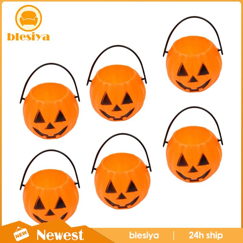 Set 6 Xô Đựng Kẹo Hình Bí Ngô Halloween