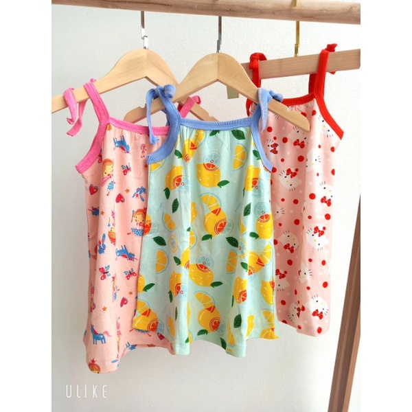 Chọn MẫuVáy 2 dây cotton buộc nơ xinh xắn cho bé gái