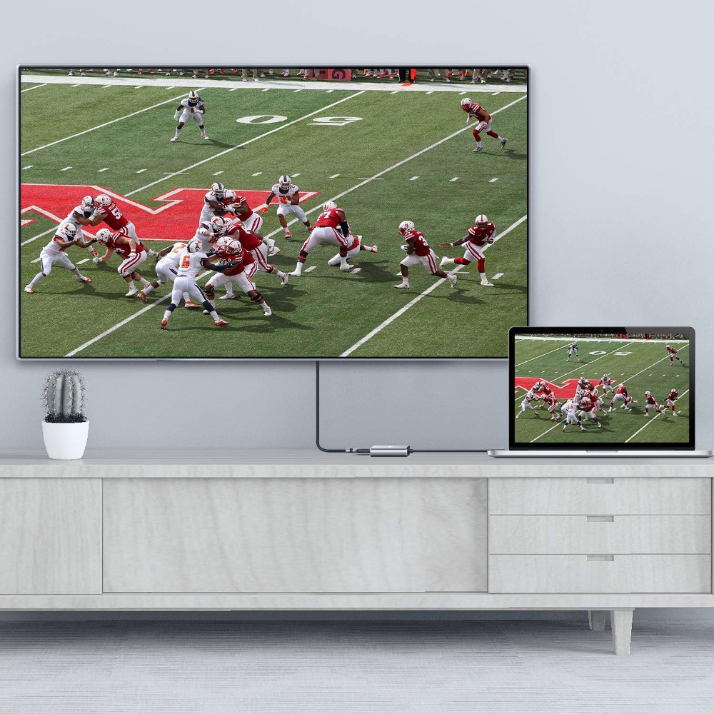 Bộ Sạc Nhanh 4 Trong 1 Type-C Sang HDMI 4K USB3.0 PD Màn Hình Kép USBC Hub