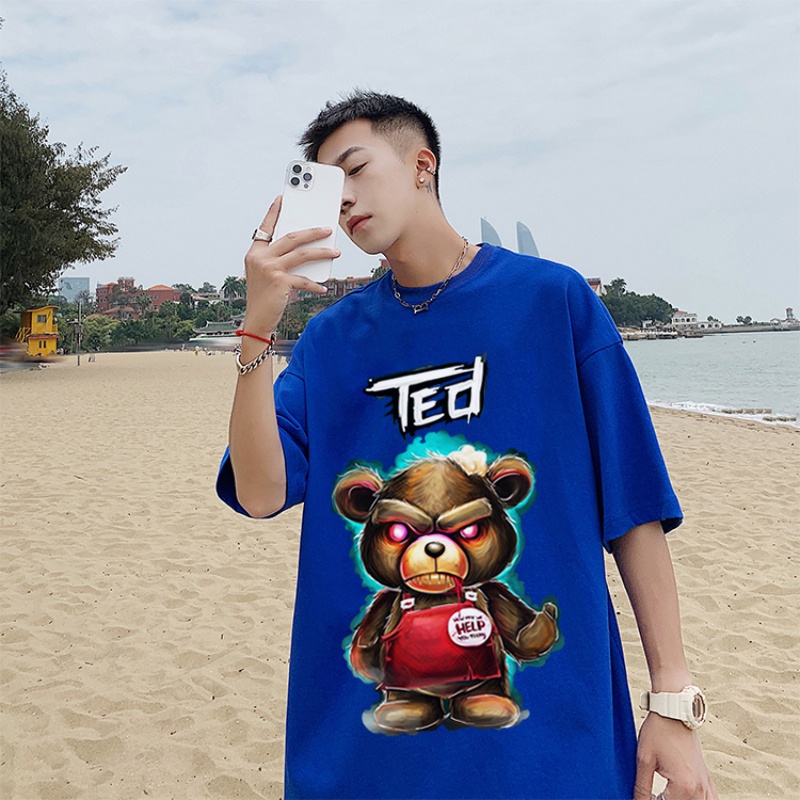 Áo Thun Unisex Tay Lỡ Form Rộng 2S Clothing, Áo Phông Nam Unisex In Hình Teddy Cool Ngầu TV5003 | BigBuy360 - bigbuy360.vn