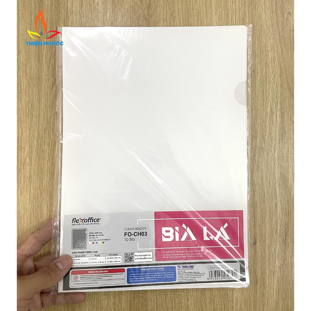 Bìa Lá A4 F4 Thiên Long  dày 1.5zem THIỆN PHƯỚC