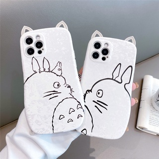 Ốp Điện Thoại TPU Mềm Hình Totoro Tai Mèo 3D Cho iPhone 14 13 11 12 Pro Max 12Pro 13Pro 14Pro 14Plus X XS Max XR 7 8 Plus