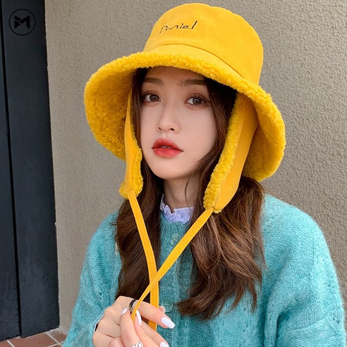 Mũ Lông Cừu Dày Dặn Bảo Vệ Tai Tháo Rời Được Thời Trang Mới 2022 Cho Nữ