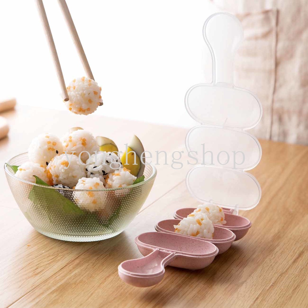 Set 2 Khuôn Làm Cơm Nắm Chống Dính Dễ Thương Cho Bé