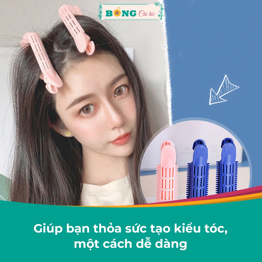 Kẹp lô cuốn tóc tạo phồng, tạo nếp, tạo xoăn cho tóc nhiều màu phong cách Hàn Quốc KT30 - Kẹp tóc mái BÔNG Cài Tóc