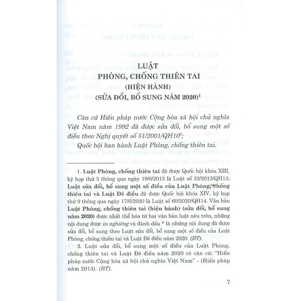 Sách - Luật Phòng, Chống Thiên Tai (Hiện hành) (Sửa đổi, bổ sung năm 2020) | BigBuy360 - bigbuy360.vn
