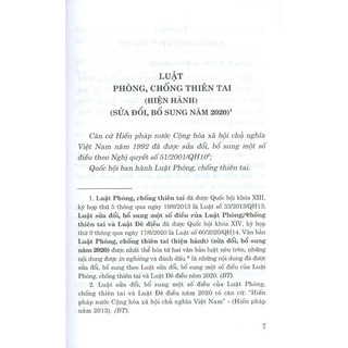 Luật Phòng, Chống Thiên Tai