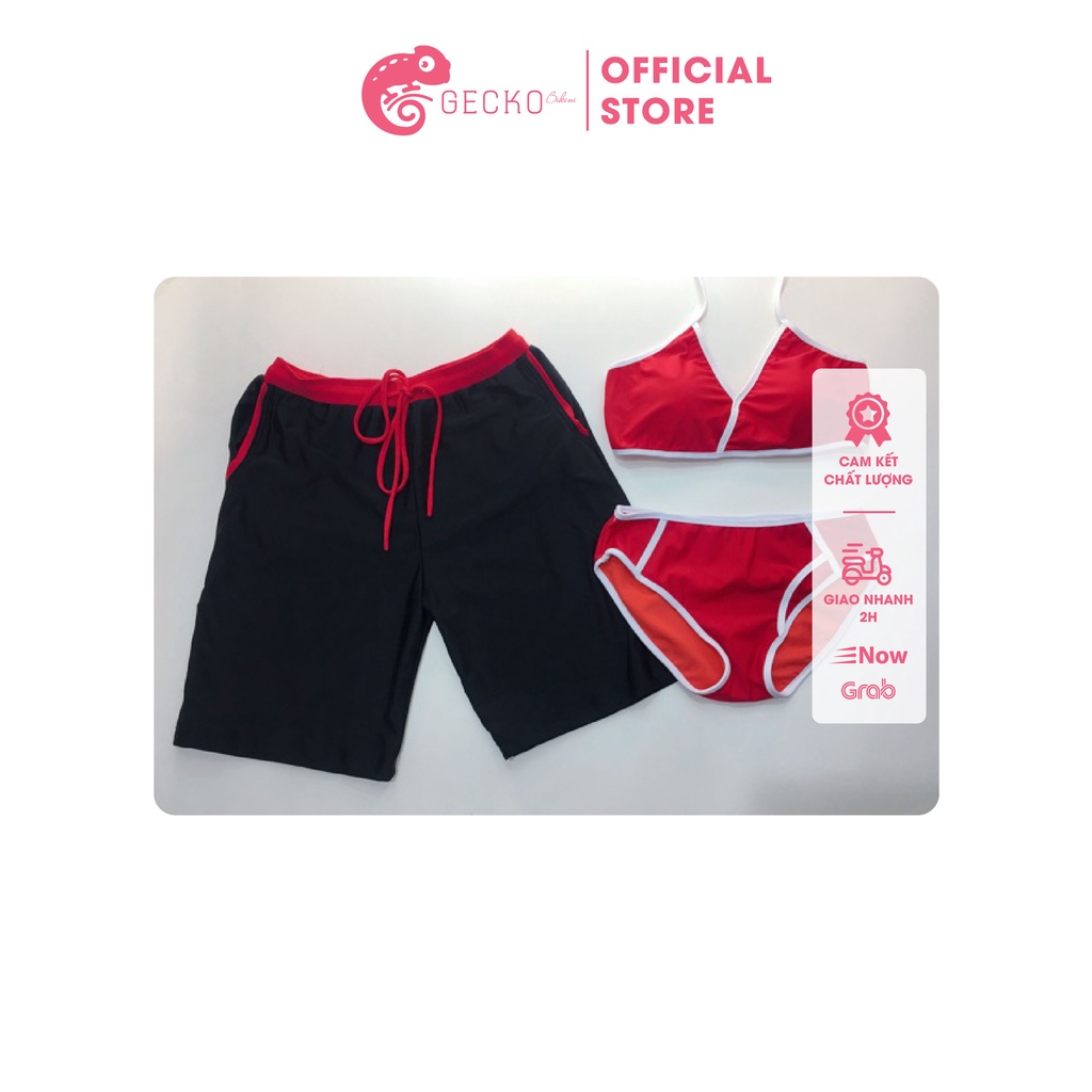 Bikini Đồ Bơi 2 Mảnh Basic Viền Trắng GK0240 (Ảnh Thật)