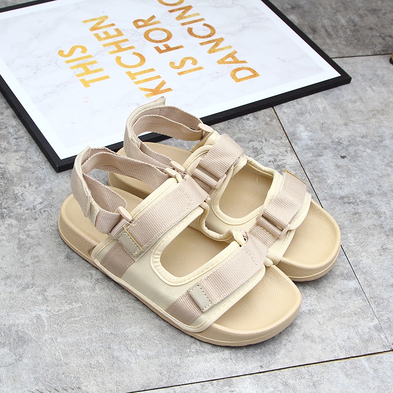 Sandal ulzzang unisex học sinh nam nữ đế bằng quai ngang