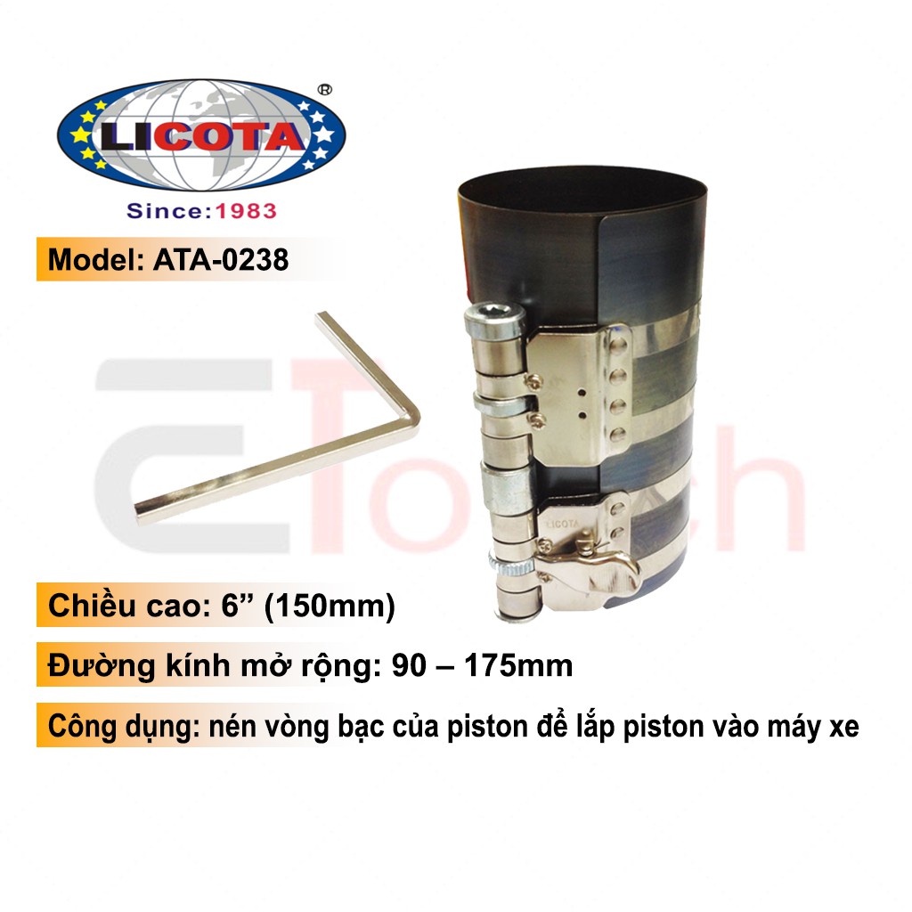Cảo Vô Bạc Piston 6" (150mm) Licota ATA-0238
