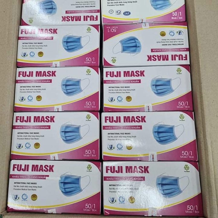 Khẩu trang 4 lớp cao cấp Fuji Masks Kháng Khuẩn đầy đủ ISO,FDA xuất khẩu ( Hộp 50 chiếc )