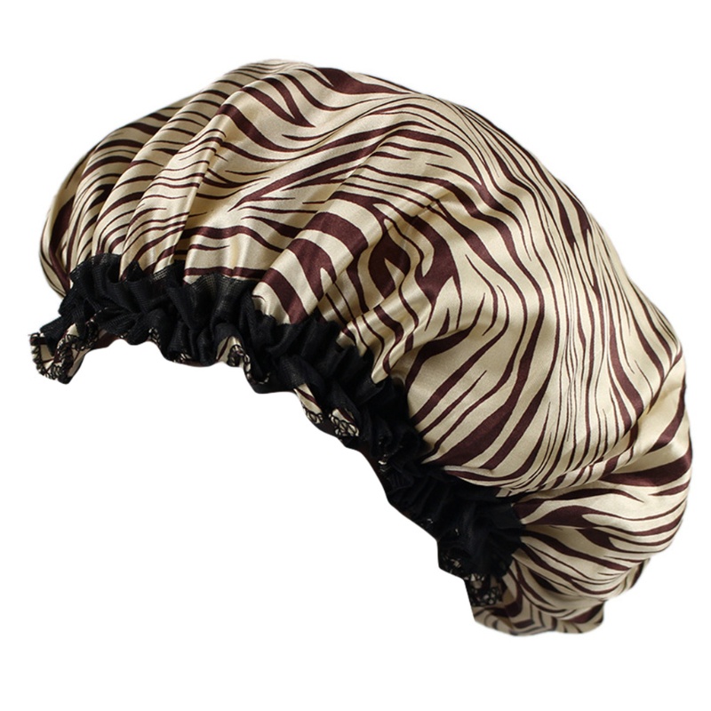 Mũ Turban Trùm Đầu Khi Ngủ Họa Tiết Da Báo / Ngựa Vằn Hợp Thời Trang