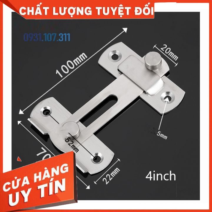 Then khóa cửa, chốt khóa cửa vật liệu bằng thép không gỉ K02 bền bỉ và chắc chắn.