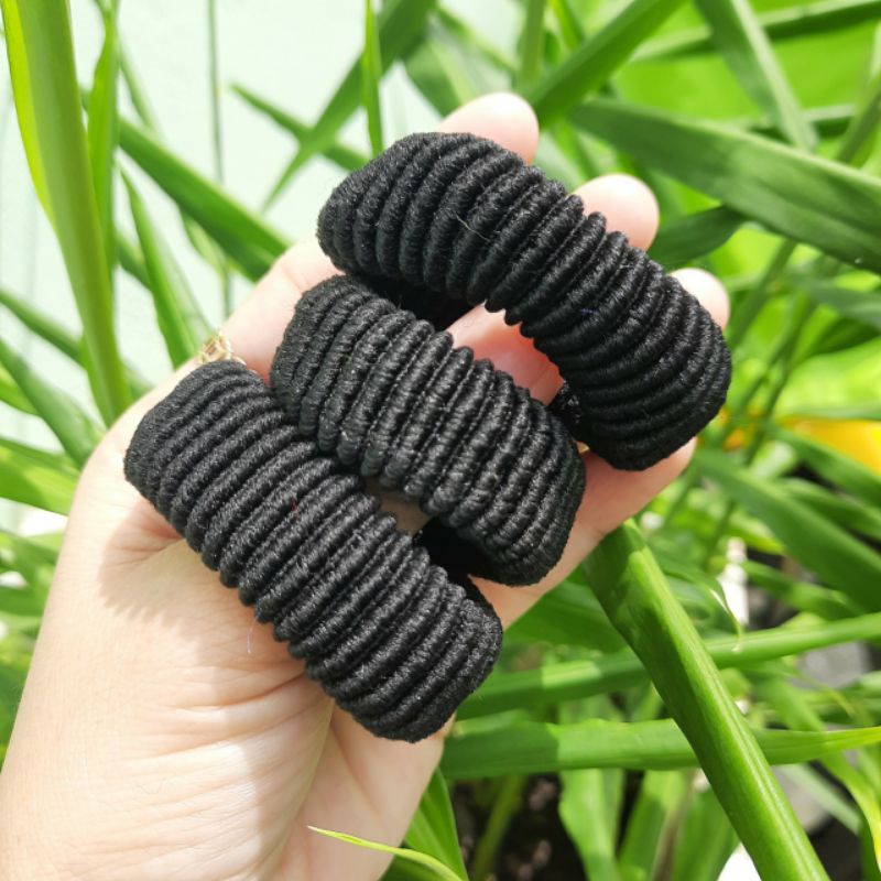 10 thun cột tóc sọc đen