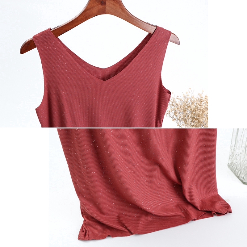 Hàng Có Sẵn Áo Thun Cotton Không Tay Cổ Chữ V Size Lớn Phong Cách Hàn Quốc Thời Trang Thường Ngày Cho Nữ