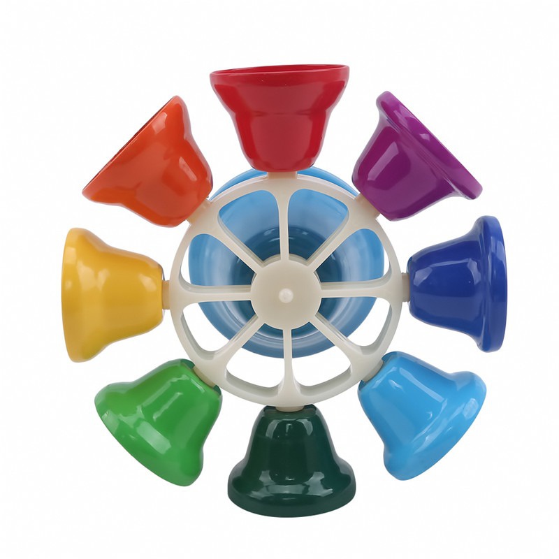Colorful 8 Note Percussion Bell Hand Bell Musical Toy Children Early Education Musical Instrument