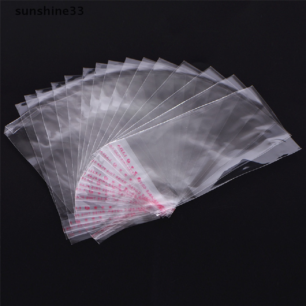 Set 200 túi nhựa trong suốt đựng trang sức kẹo