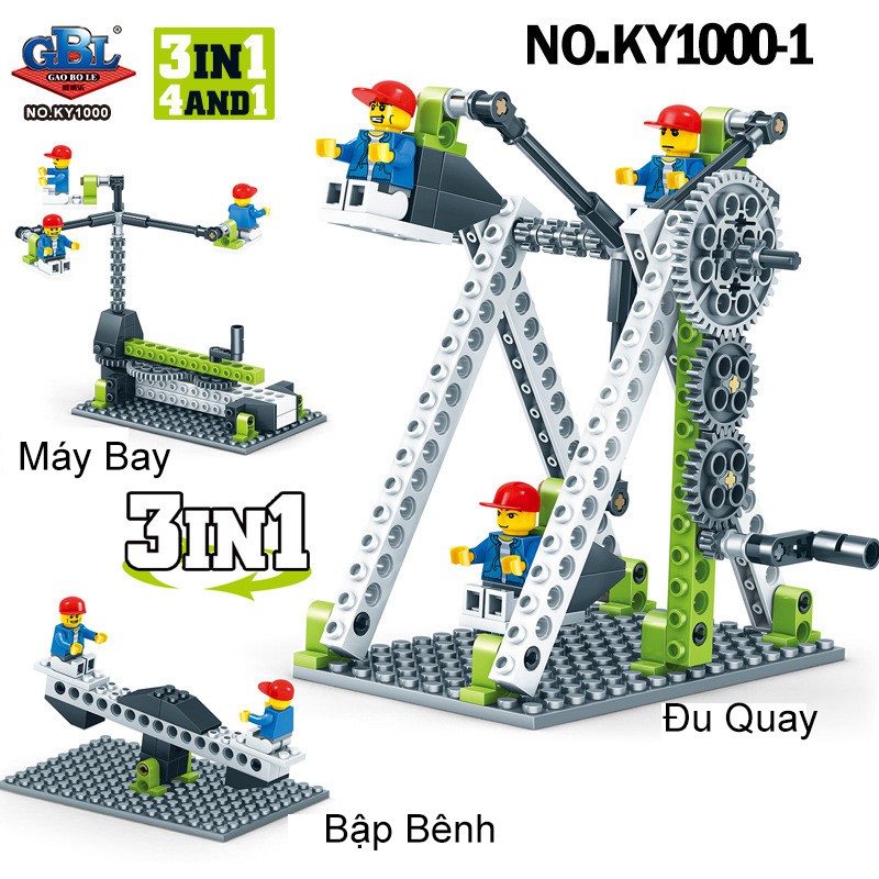 Đồ Chơi Lắp Ráp Kiểu LEGO Vòng Quay Kỳ Diệu INVENTOR 3in1 KAZI Model KZ1000