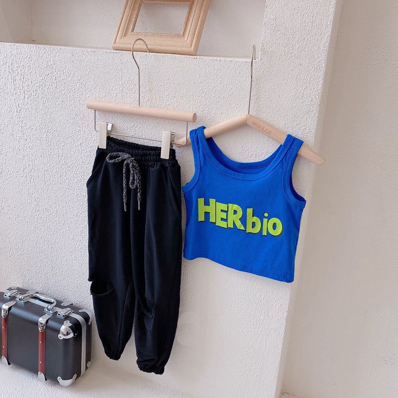 Áo lá yếm in chữ mới mùa hè Hàn Quốc cho nữ