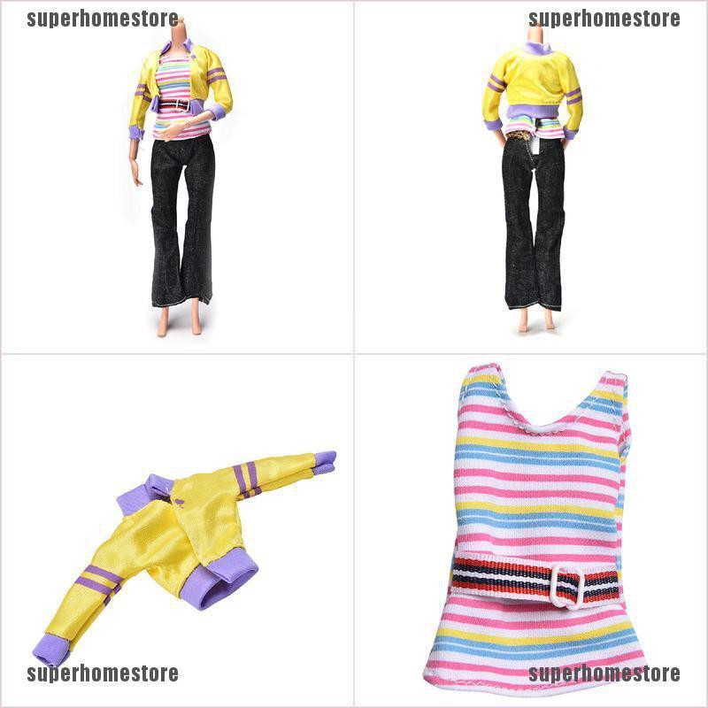 Bộ 3 Món Áo Khoác Vest + Quần Dài Màu Vàng / Đen Làm Thủ Công Thời Trang