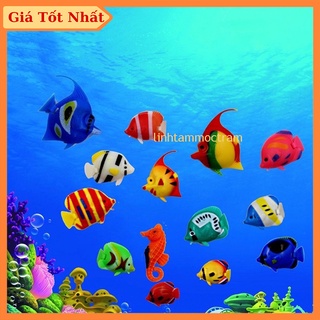 Mô hình cá giả, cá nhựa giả trang trí bể cá phụ kiện thác nước thiết bị bể cá