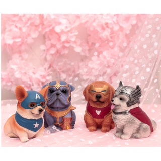 Mô hình chú chó siêu anh hùng avenger trang trí độc đáo dễ thương