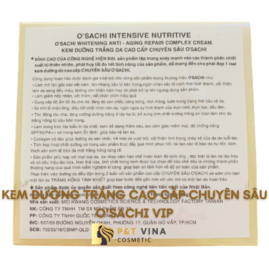 [Chính Hãng] Kem Trắng Da Chống Lão Hóa Osachi Vip Cao Cấp Intensive Nutritive 25G + Tặng Hộp Nhỏ 5G | BigBuy360 - bigbuy360.vn