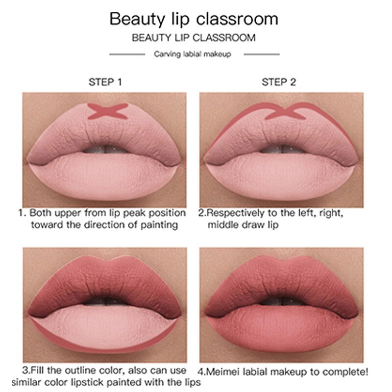 Set 12 Chì Kẻ Viền Môi Lì Kháng Nước Lâu Trôi Và Không Lem Vào Cốc