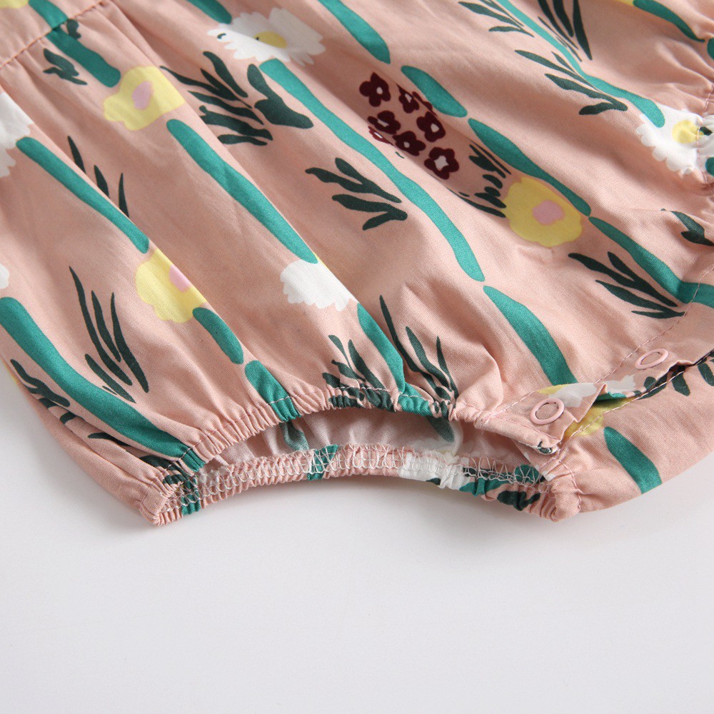 Áo Liền Quần Sanlutoz Thời Trang Hè Vải Hoa Cho Bé Gái