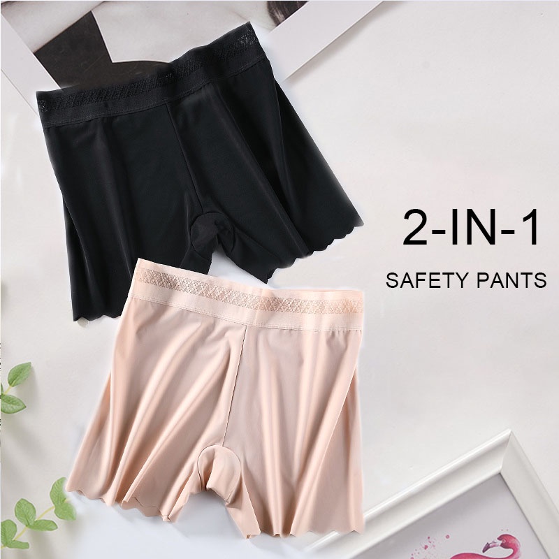 AOFEIQIKE AOFEIQIKE Plus Quần Lót An Toàn Vải Lụa Lạnh Không Đường May Thoải Mái Cho Nữ