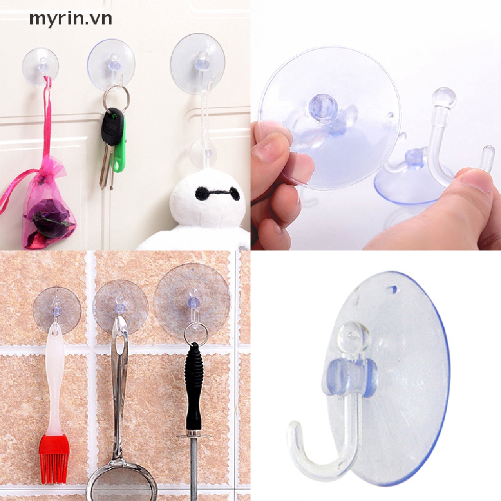 Móc Hít Tường Trong Suốt Treo Đồ Tiện Dụng