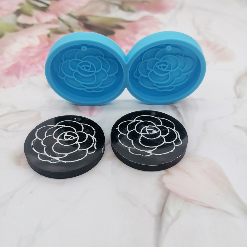 Sa Khuôn Silicone Hình Tròn Làm Móc Khóa Thủ Công