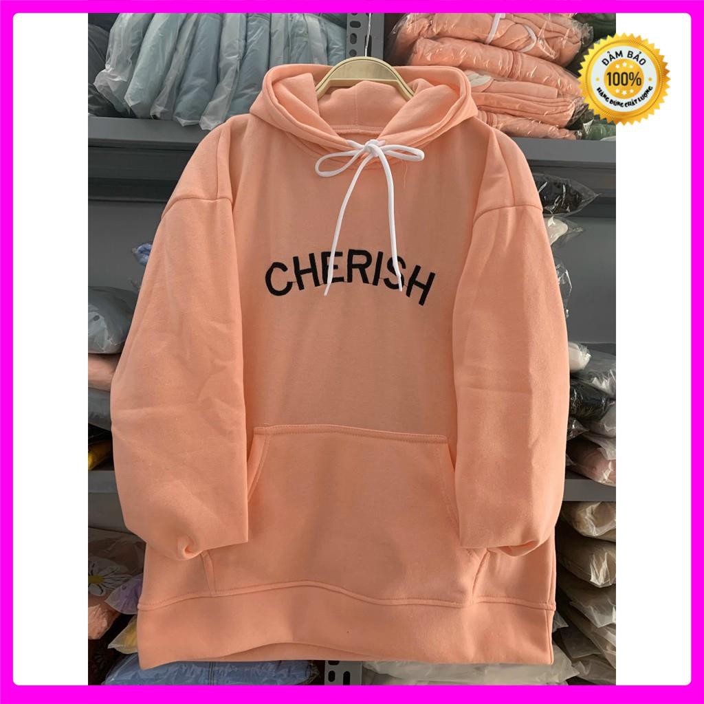 [Ảnh Thật] Áo Khoác Nữ Thêu Chữ CHERISH Thun Nỉ Ngoại Freesize 70kg AK99 [ ÁO KHOÁC NỮ _ ÁO KHOÁC NAM ] | BigBuy360 - bigbuy360.vn