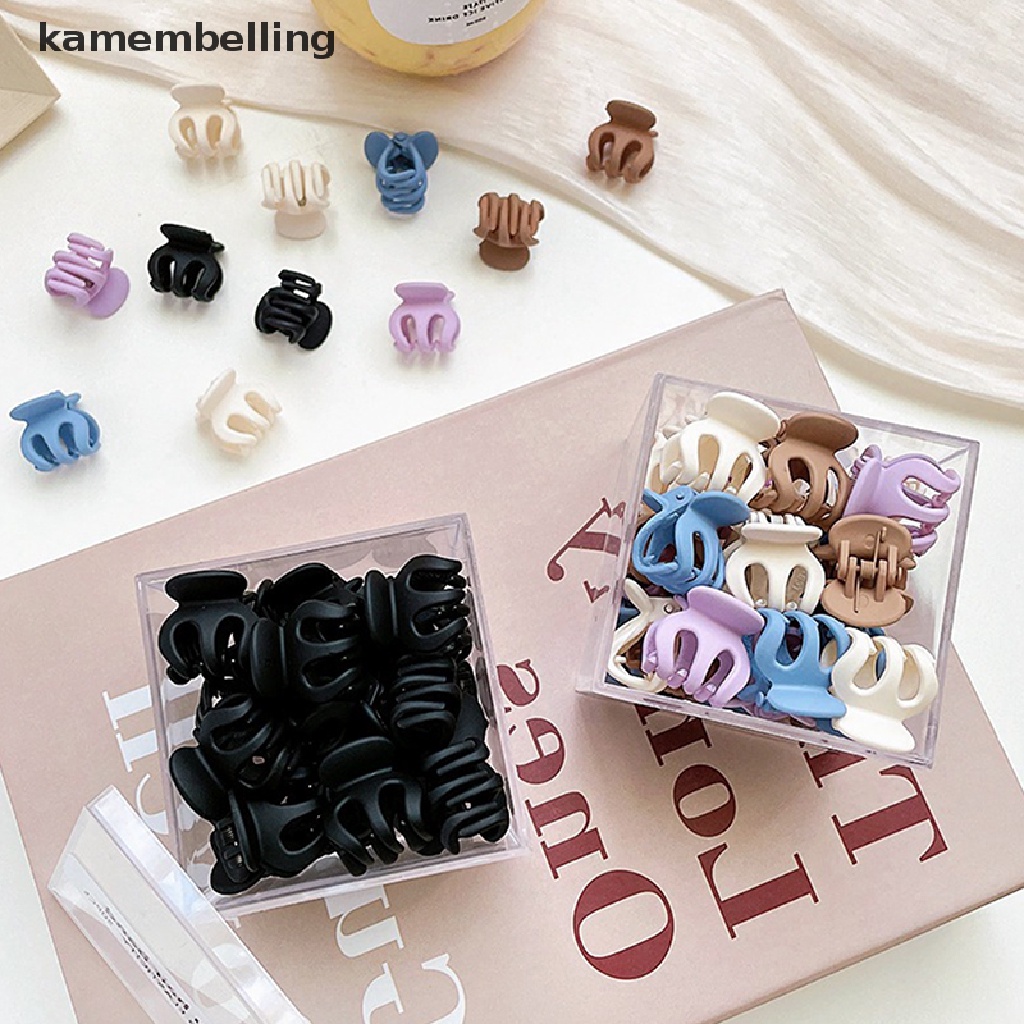 Set 10 Kẹp Tóc Mini Bằng Nhựa Nhám Chống Chảy Xệ Dễ Thương