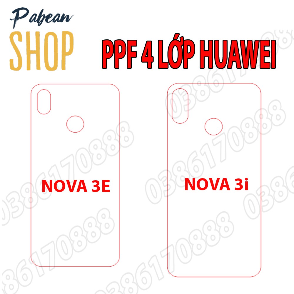 Dán lưng PPF 4 lớp chống va đập cho HUAWEI NOVA 3E / 3i